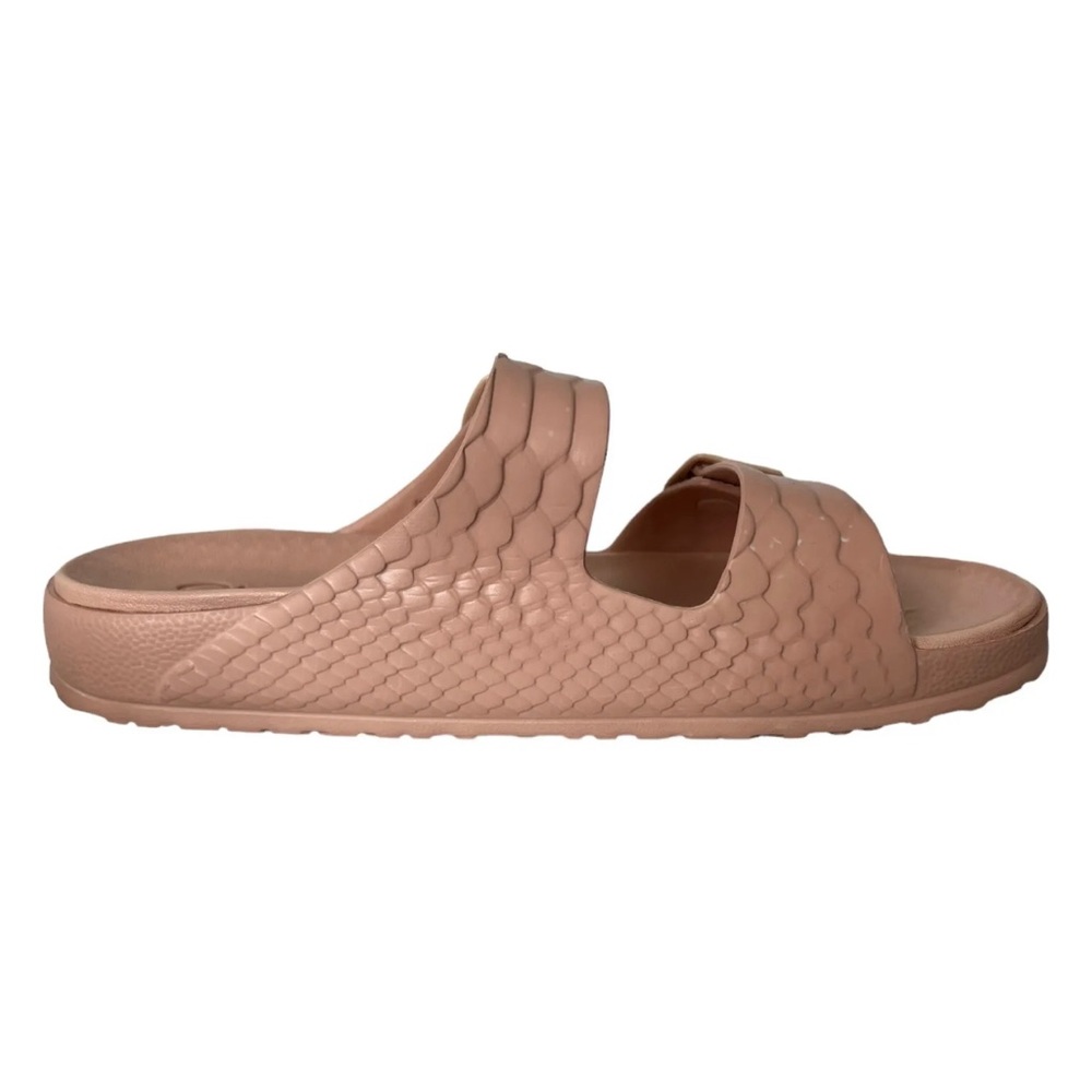Skechers Luxe Foam Sandals Sliders Womens Size UK 8 Dusky Pink Buckle Fastening - Picture 11 of 12